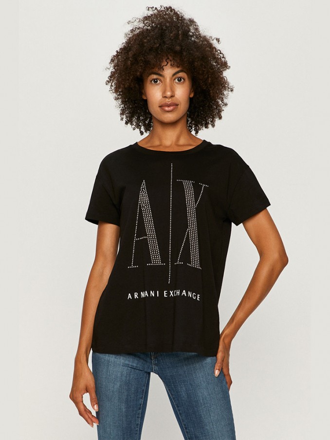 T-Shirt Woman Black Armani Exchange - 8Nytdxyjg3Z  | Mellmak