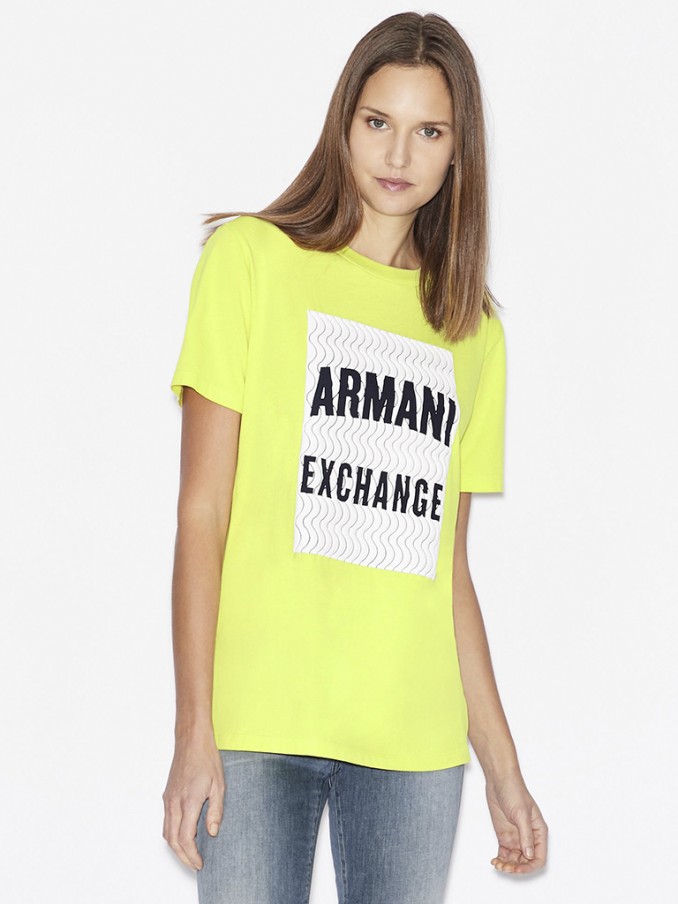 T-Shirt Woman Green Lemon Armani Exchange - 3Hytamyj73Z  |  Mellmak