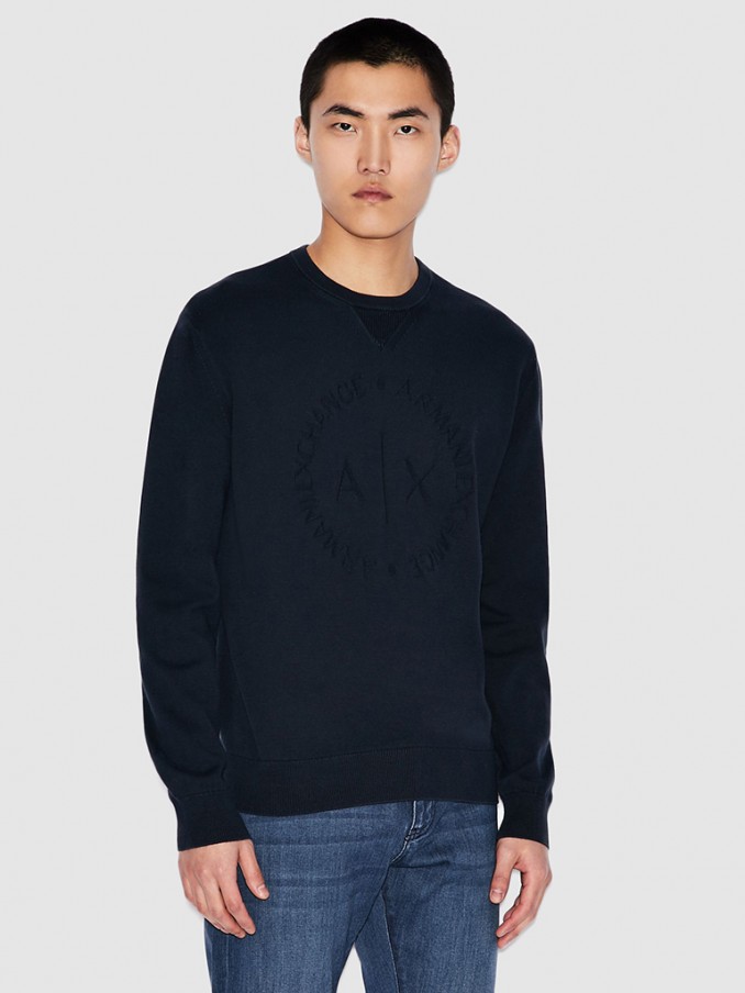 Knitwear Man Dark Blue Armani Exchange - 8Nzm3Dzm8Cz  |  Mellmak