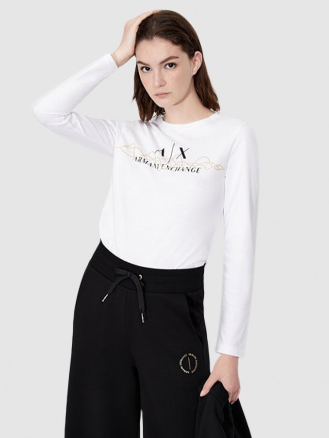 Sweatshirt Woman White Armani Exchange - 6Kytayyj8Qz  |  Mellmak