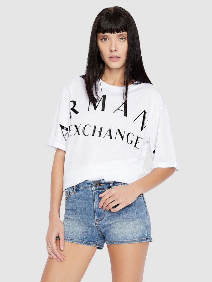 T-Shirt Woman White Armani Exchange - 3Lytaeyj3Rz  | Mellmak