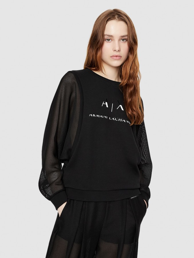 Sweatshirt Woman Black Armani Exchange - 3Lym94Yje5Z  |  Mellmak