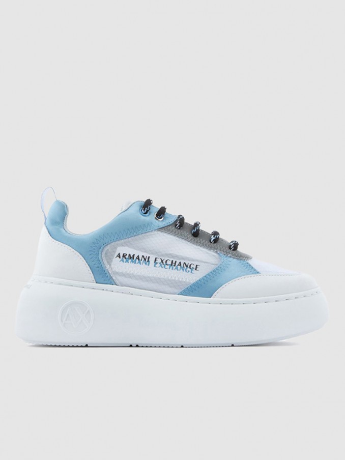 Sneakers Woman Light Blue Armani Exchange - Xdx078Xv413  |  Mellmak