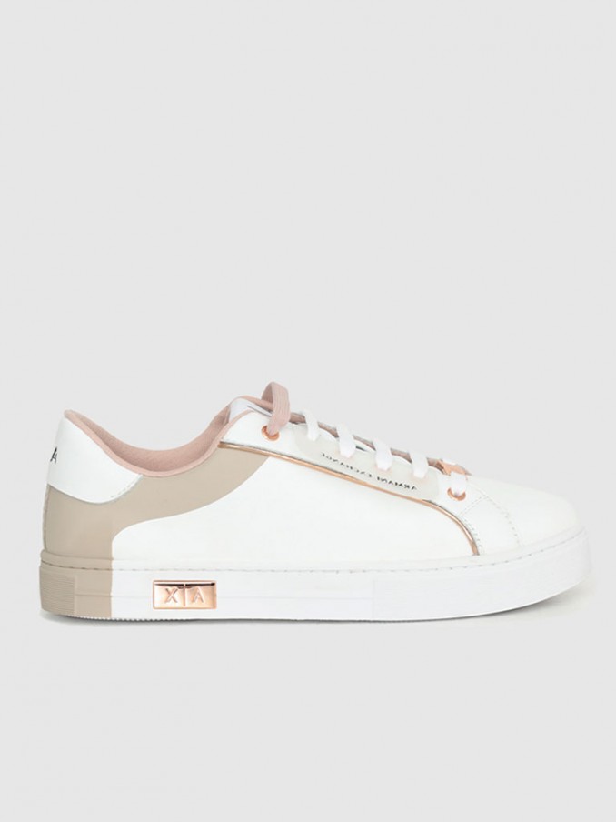 Sneakers Woman Cream Armani Exchange - Xdx080Xv416  |  Mellmak