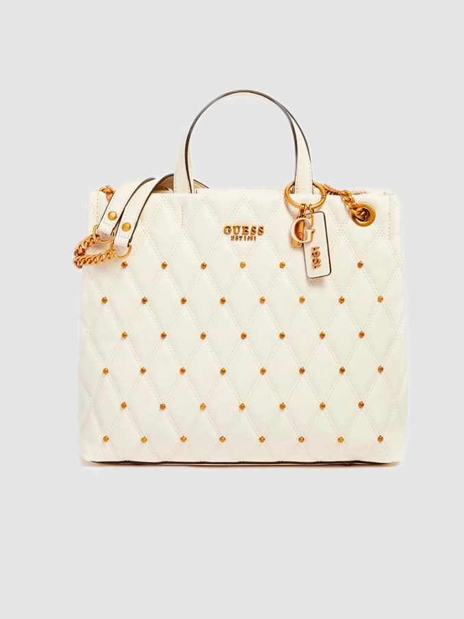 cream guess handbag