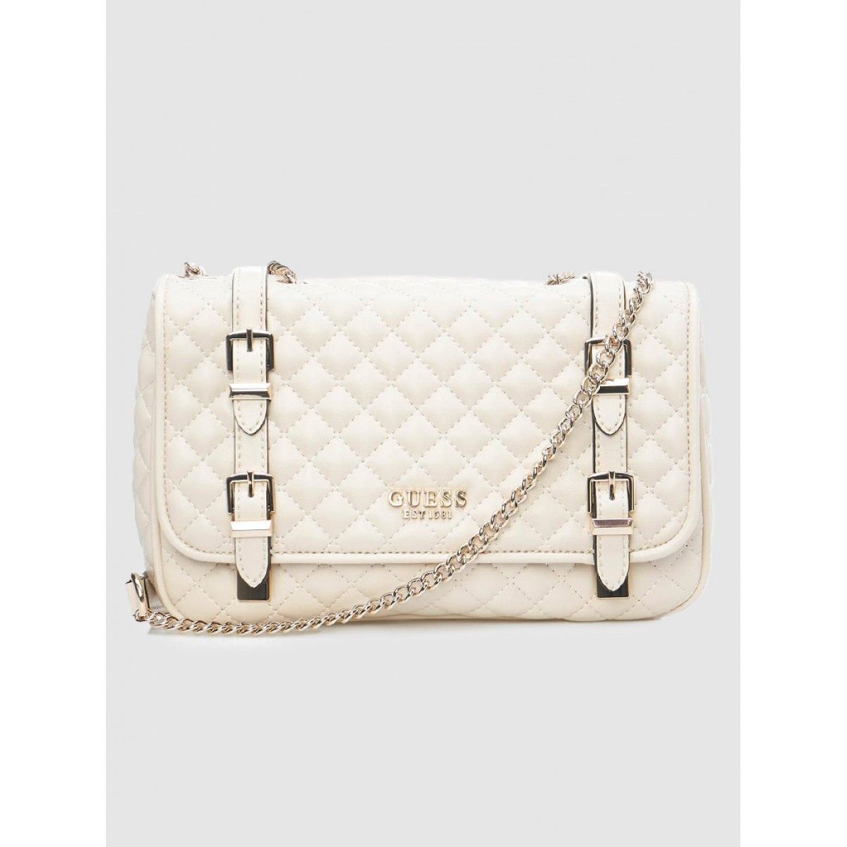 cream guess handbag