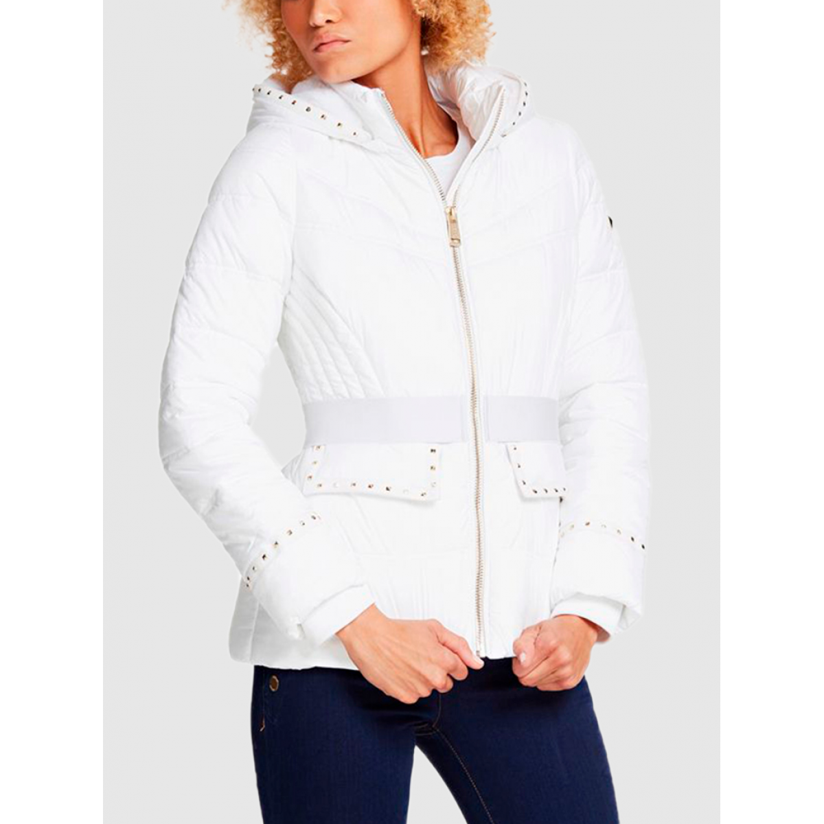 guess white parka