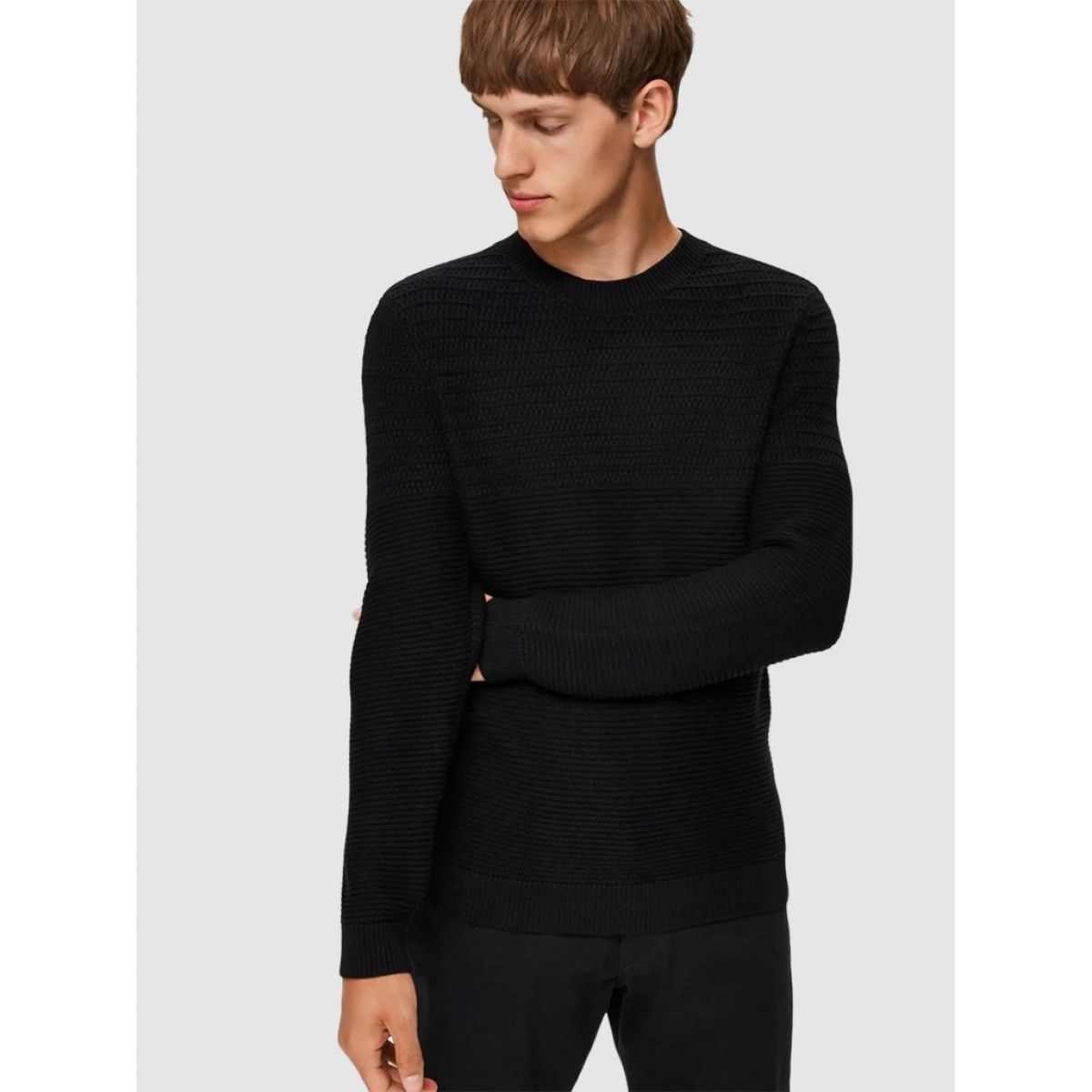 Knitwear Man Black Selected - 16074693  | Mellmak